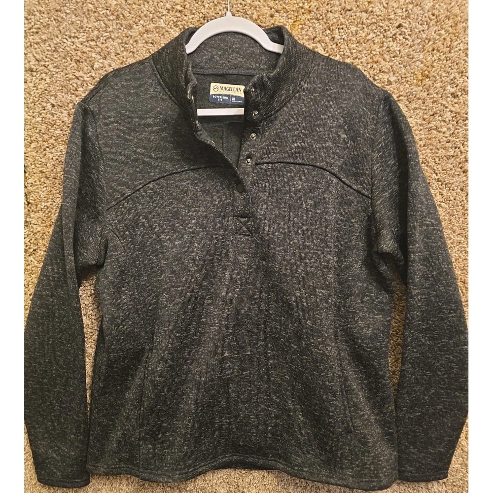 Women's Magellan Outdoors Boyfriend Fit Campfire 1/4 Snap Sweater XLarge NWT
